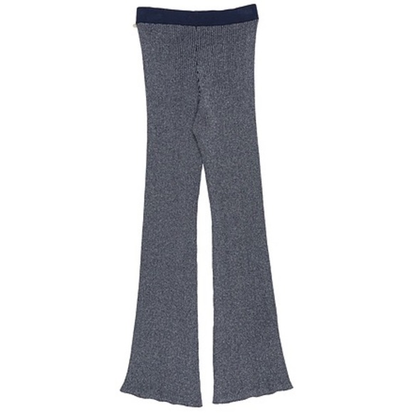 Scotch & Soda Navy And Silver “Quinn” Ribbed Knit Pants - Picture 4 of 16